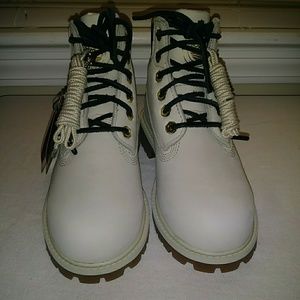 Boy's Timberlands cement colored